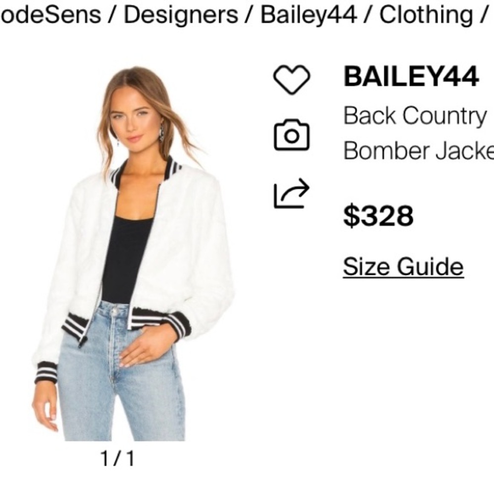 Bailey 44 White Faux Fur Bomber Jacket